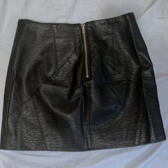 H&M Skirts Hm Leather Skirt Poshmark
